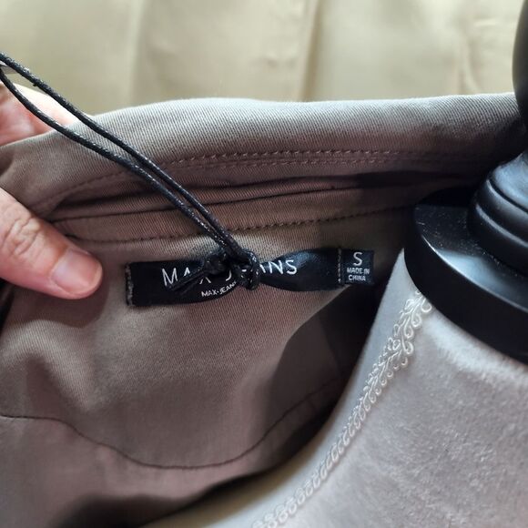 Max Jeans Sleeveless Moto Zippered Vest, New Size Small - Picture 6 of 11